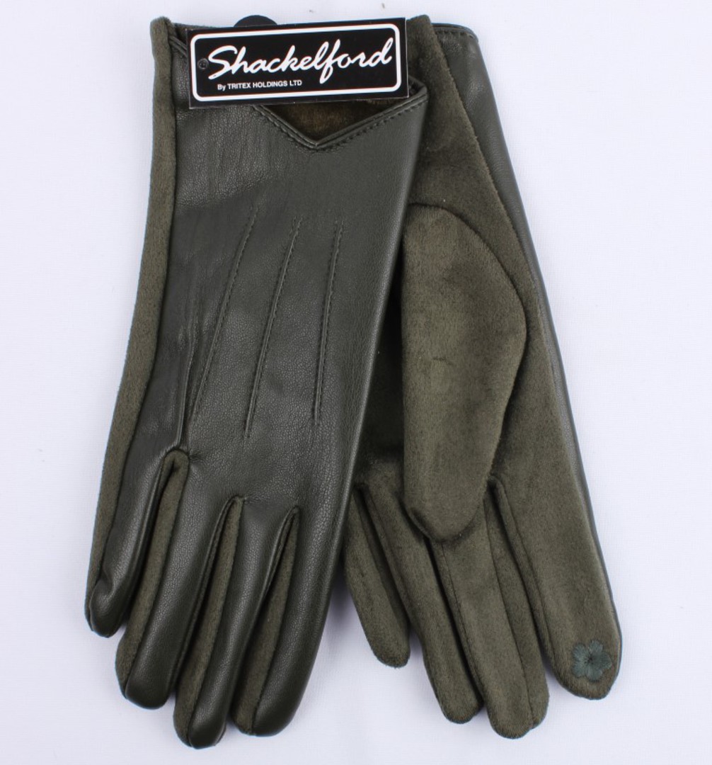 Shackelford faux leather glove green STYLE:S/LK5065GRN image 0